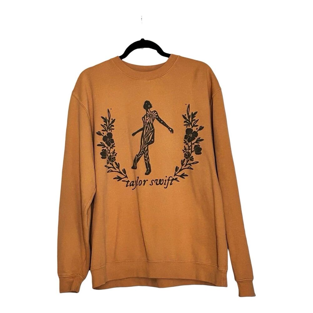 Taylor Swift Still On that Tightrope Sweatshirt Gold Crewneck Folklore Size XXL